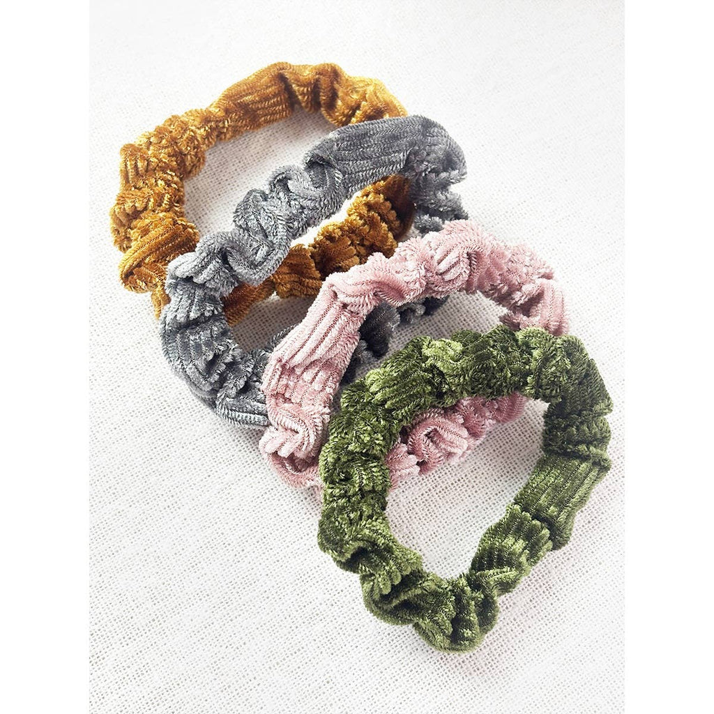 4-Pack Corduroy Scrunchie Combo Set