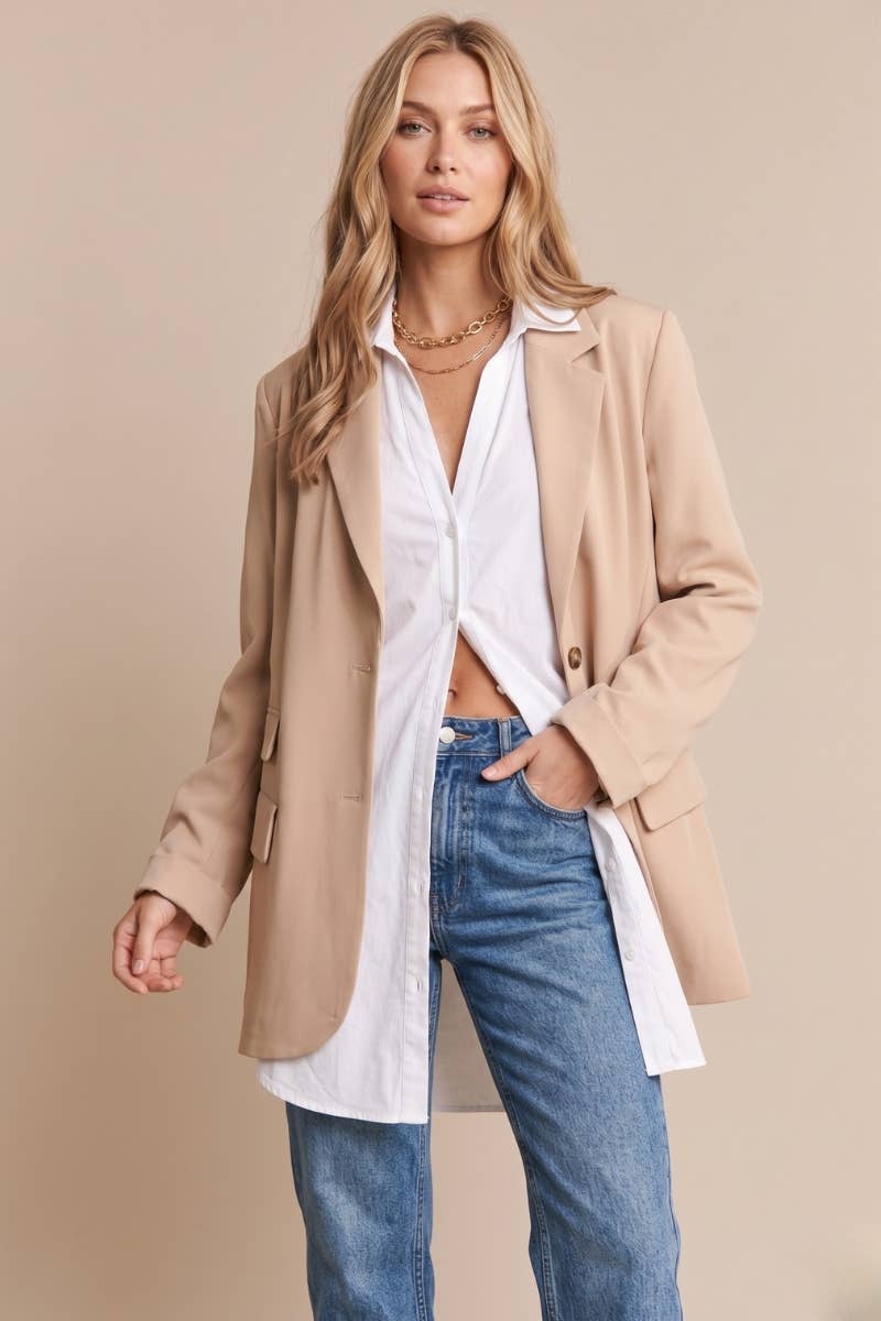 Casual Button Down Blazer