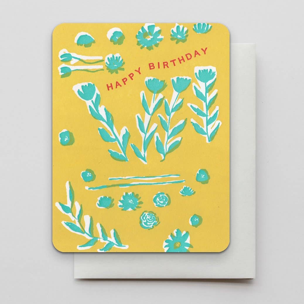 Happy Birthday Flower Garden Card