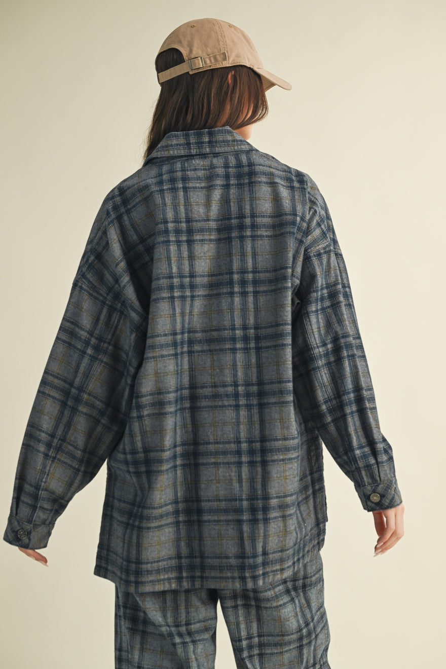 Plaid Oversized Layering Shacket