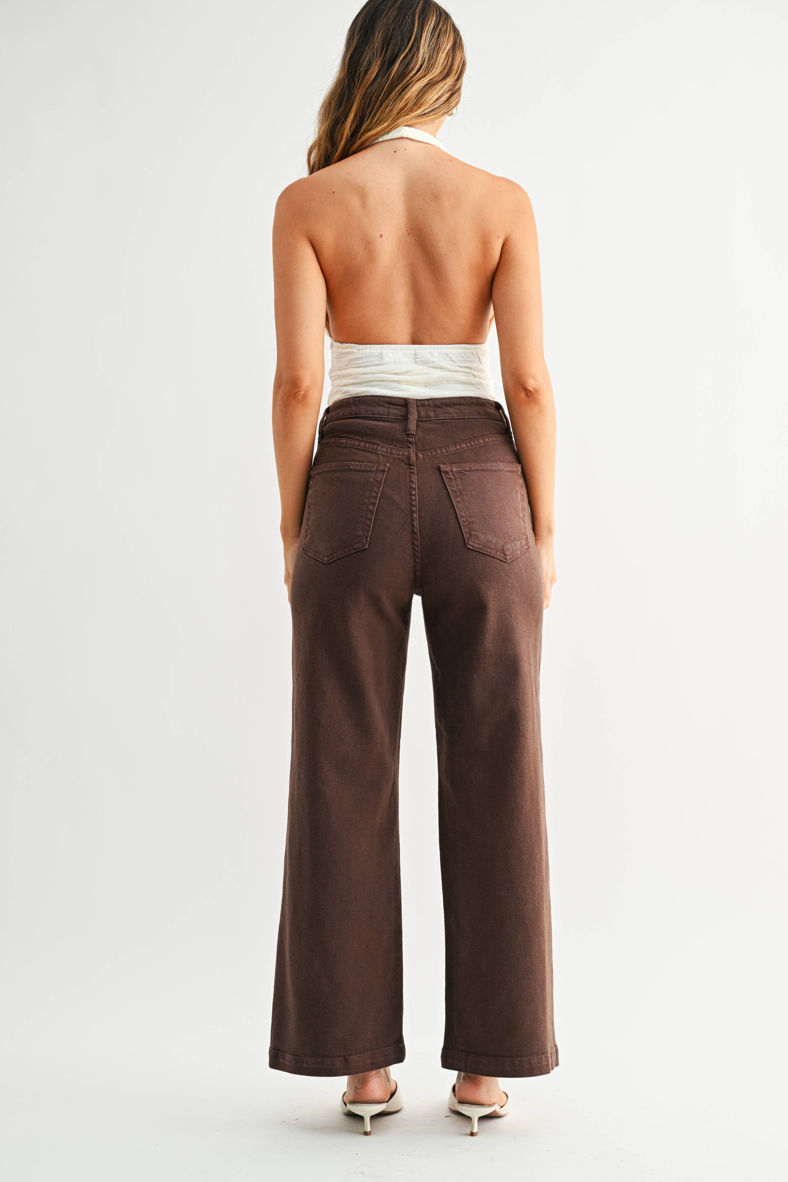Mini Pocket Wide Leg Jeans
