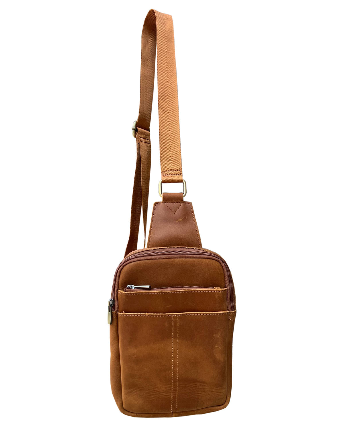 Crazy horse Leather Crossbody Travel Bag