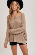 Reverse Seam Loose Fit Sweater