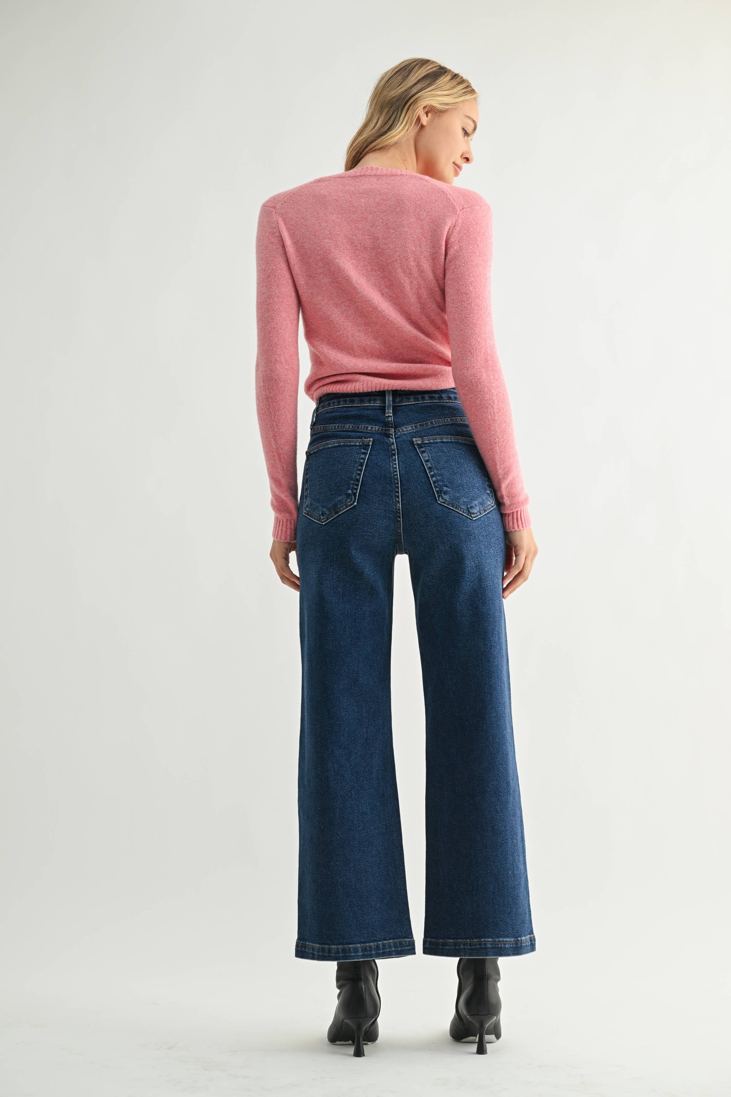 Mini Pocket Wide Leg Jeans