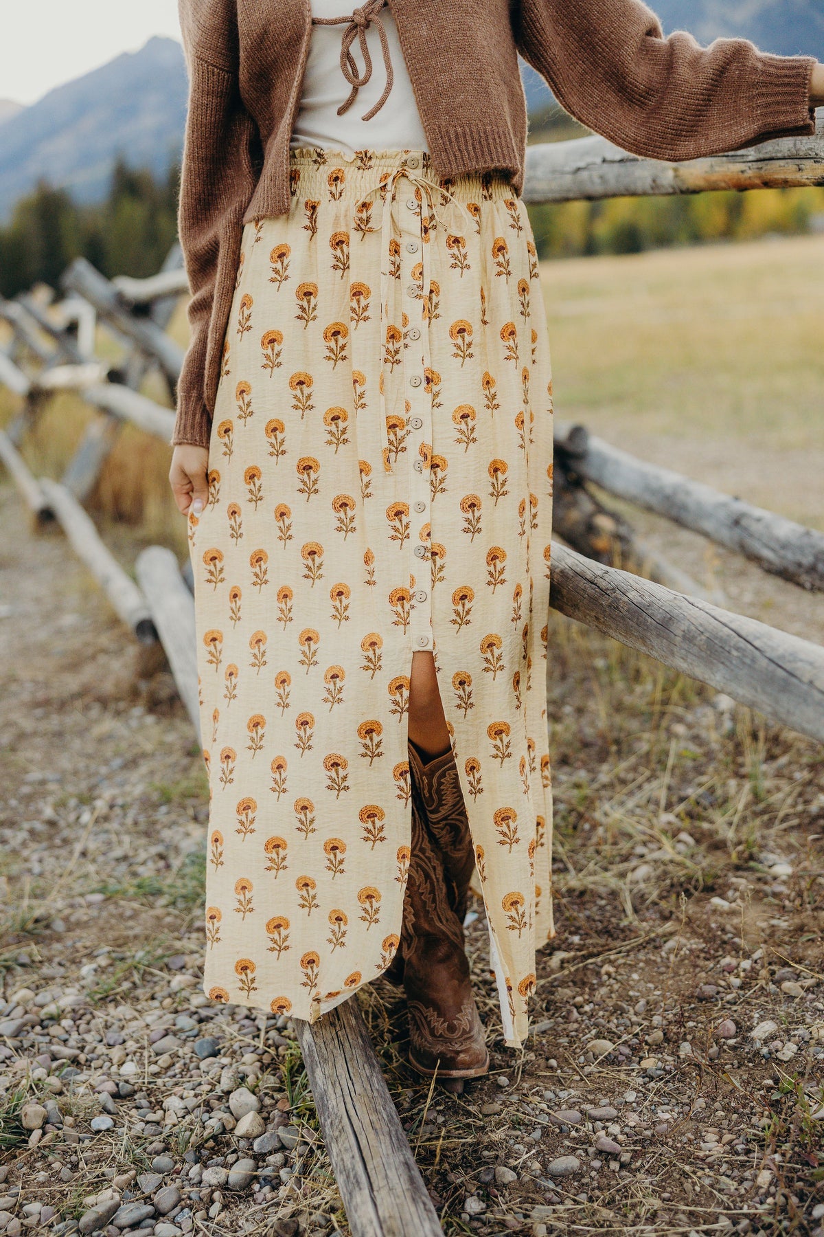 Front Button Maxi With Slit