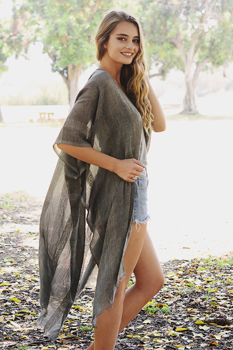 Colorblock Tribal Kimono