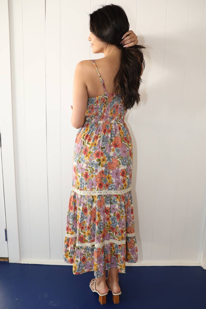 Deep V-Neck Maxi Dress