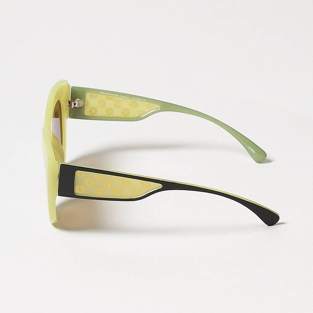 Bold Round Frame Sunglasses
