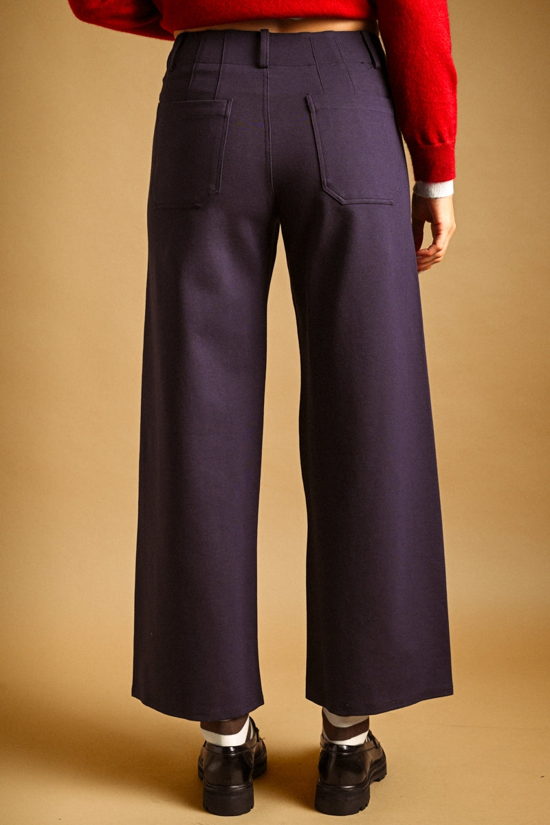 Ponte Fabric Crop Pants