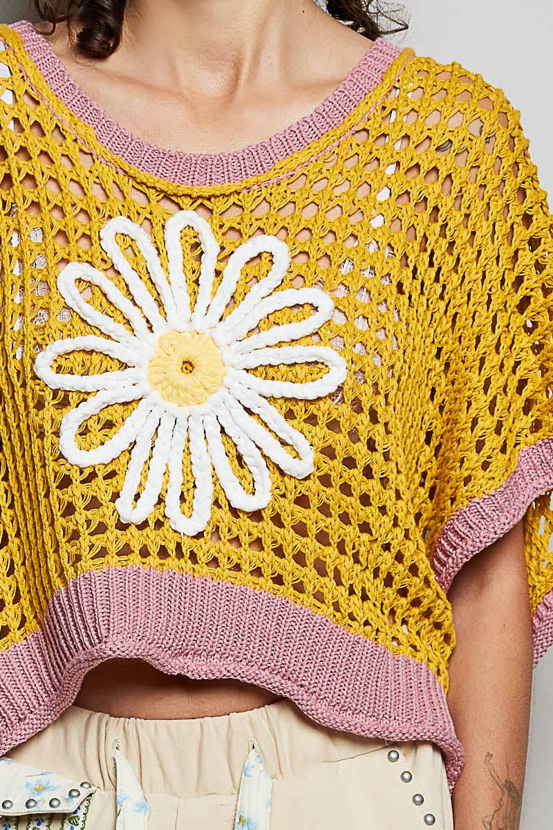 Open Weave Crochet Top