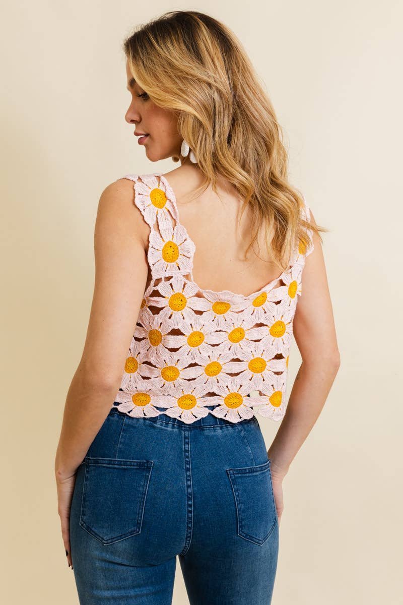 Daisy Crochet Crop Top