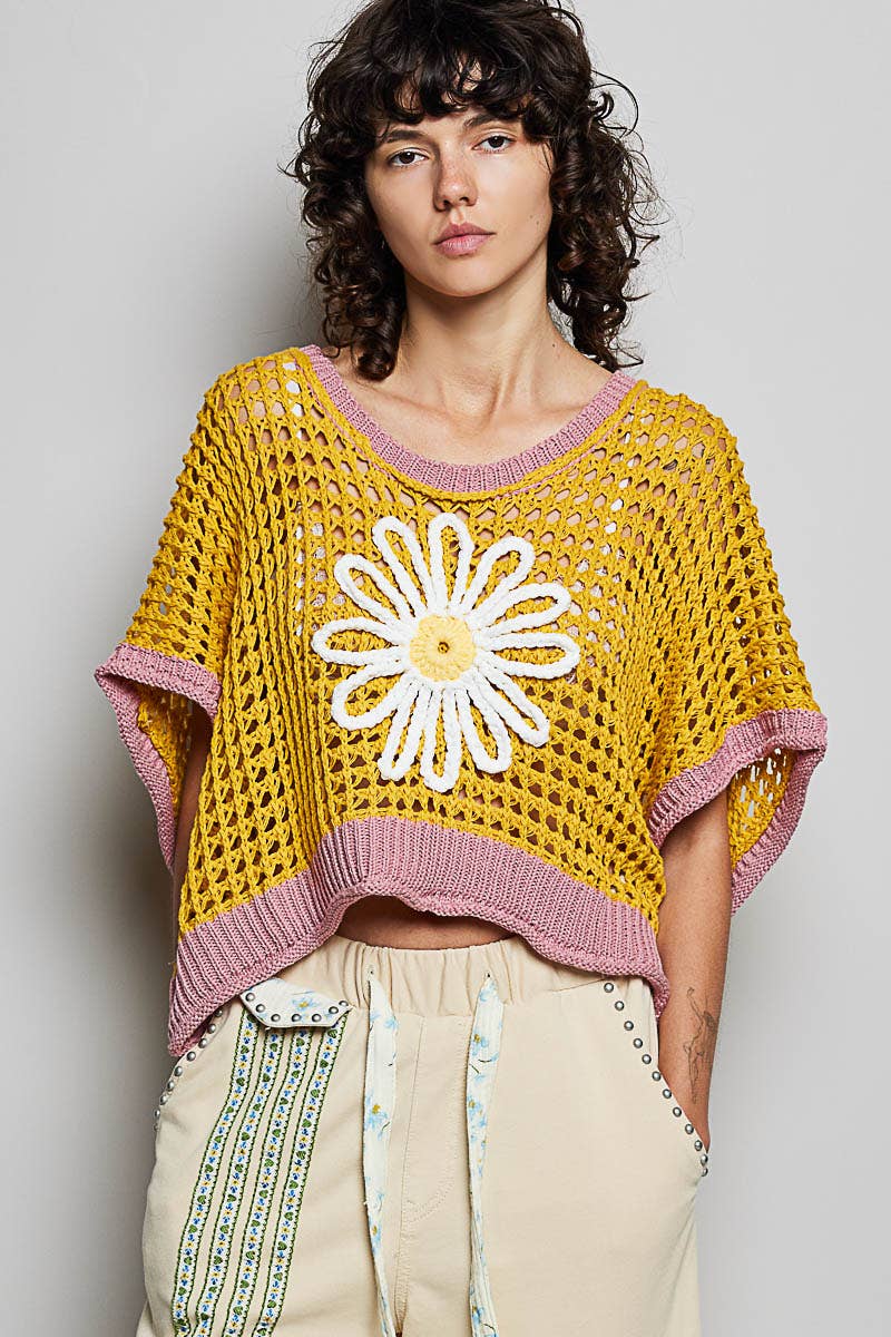 Open Weave Crochet Top