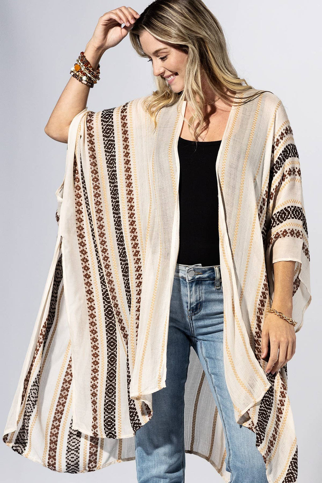 Canyon Stripe Kimono