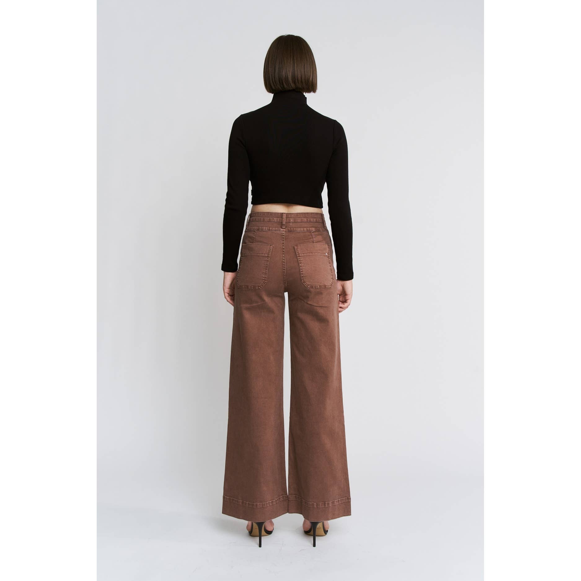 Double Waistband Wide Leg Jeans