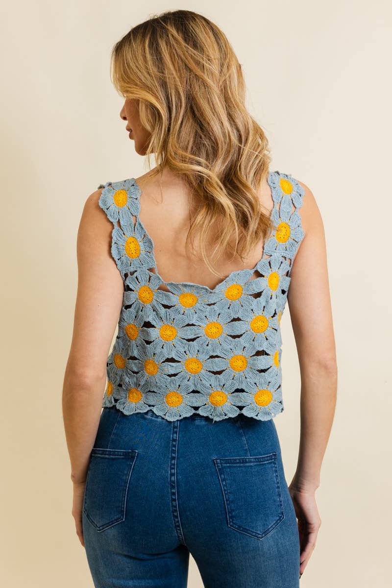 Daisy Crochet Crop Top
