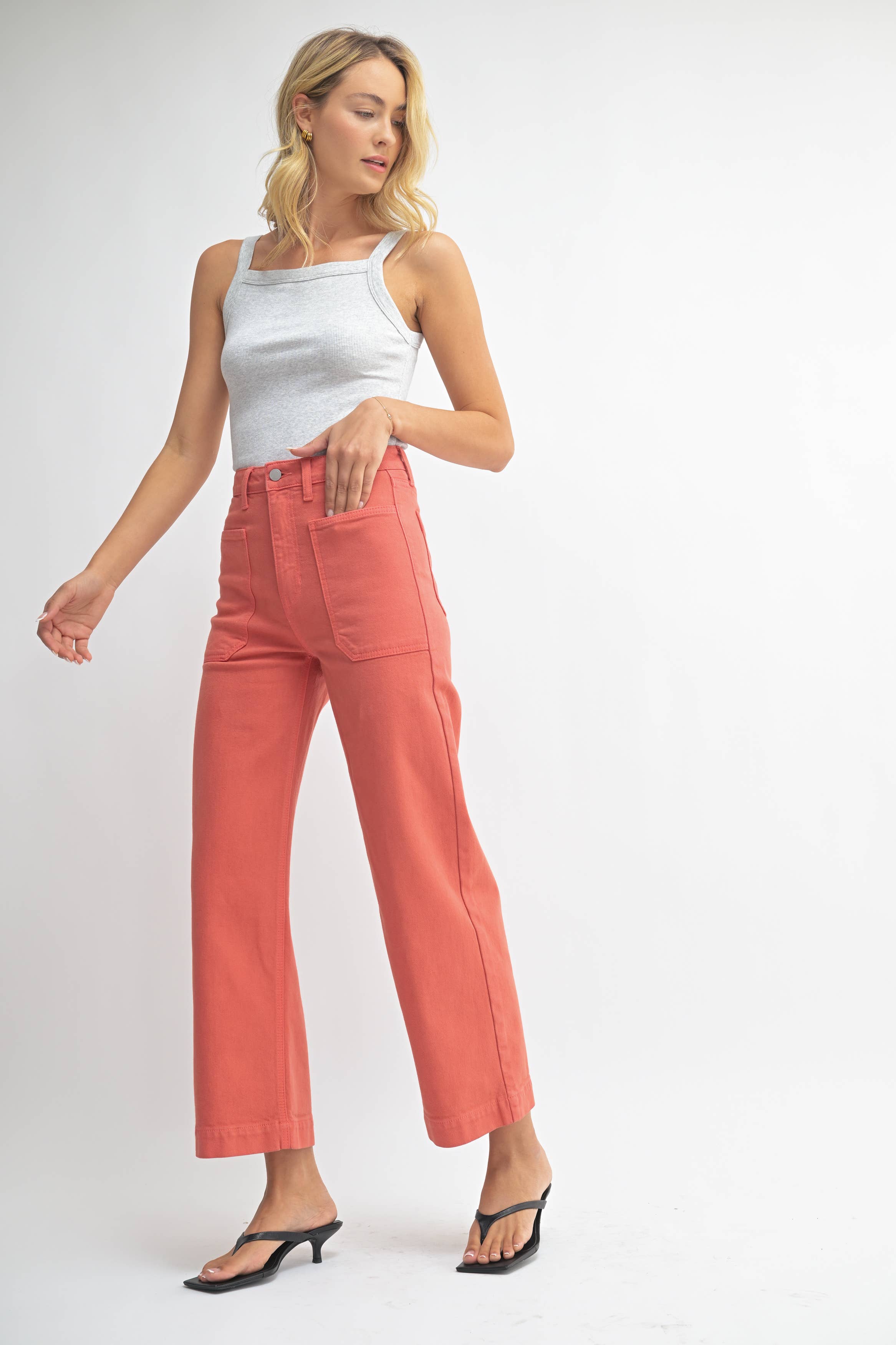 High Rise Utility Pant - Light Mauve
