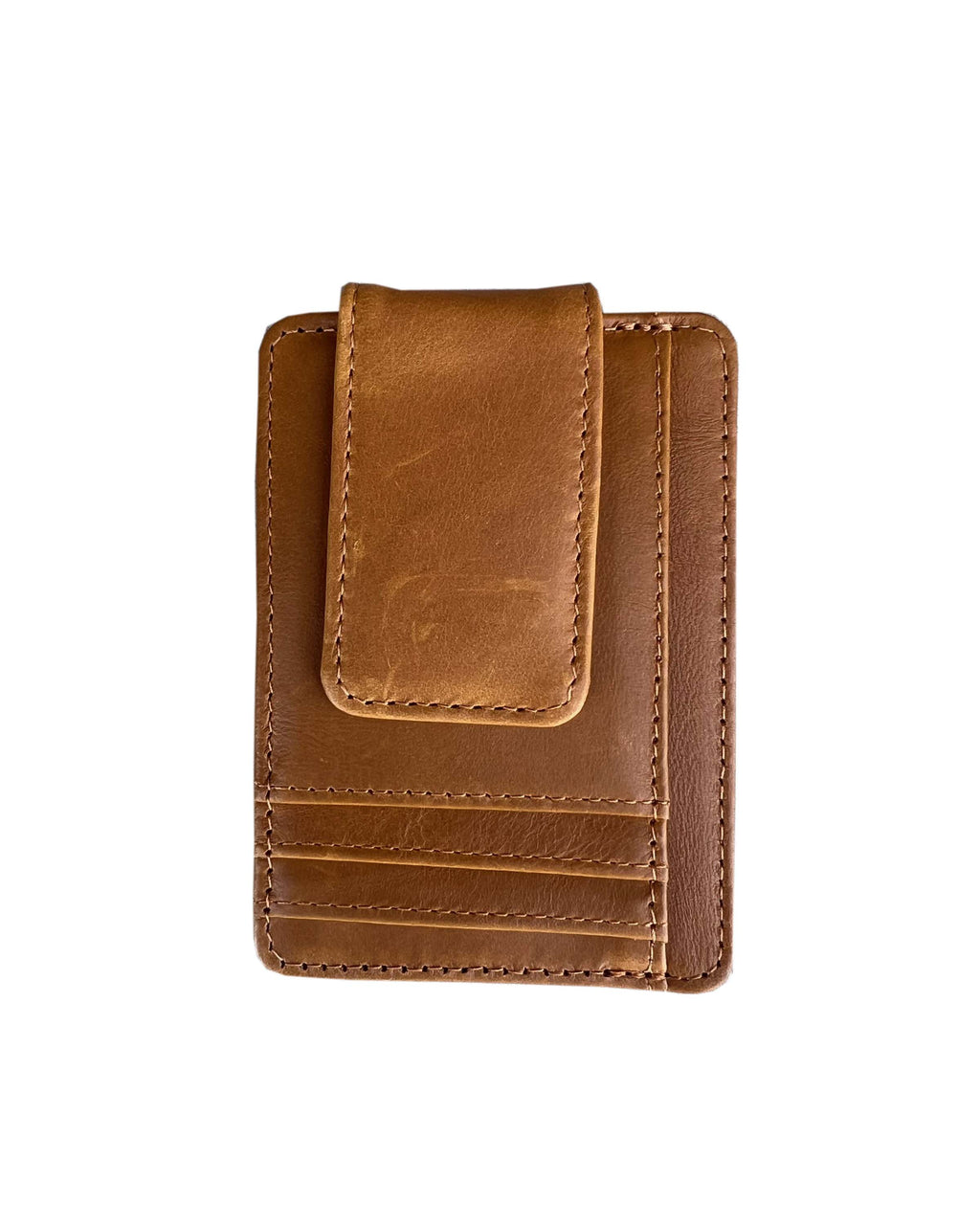 Cowhide leather magnetic with strong money clip