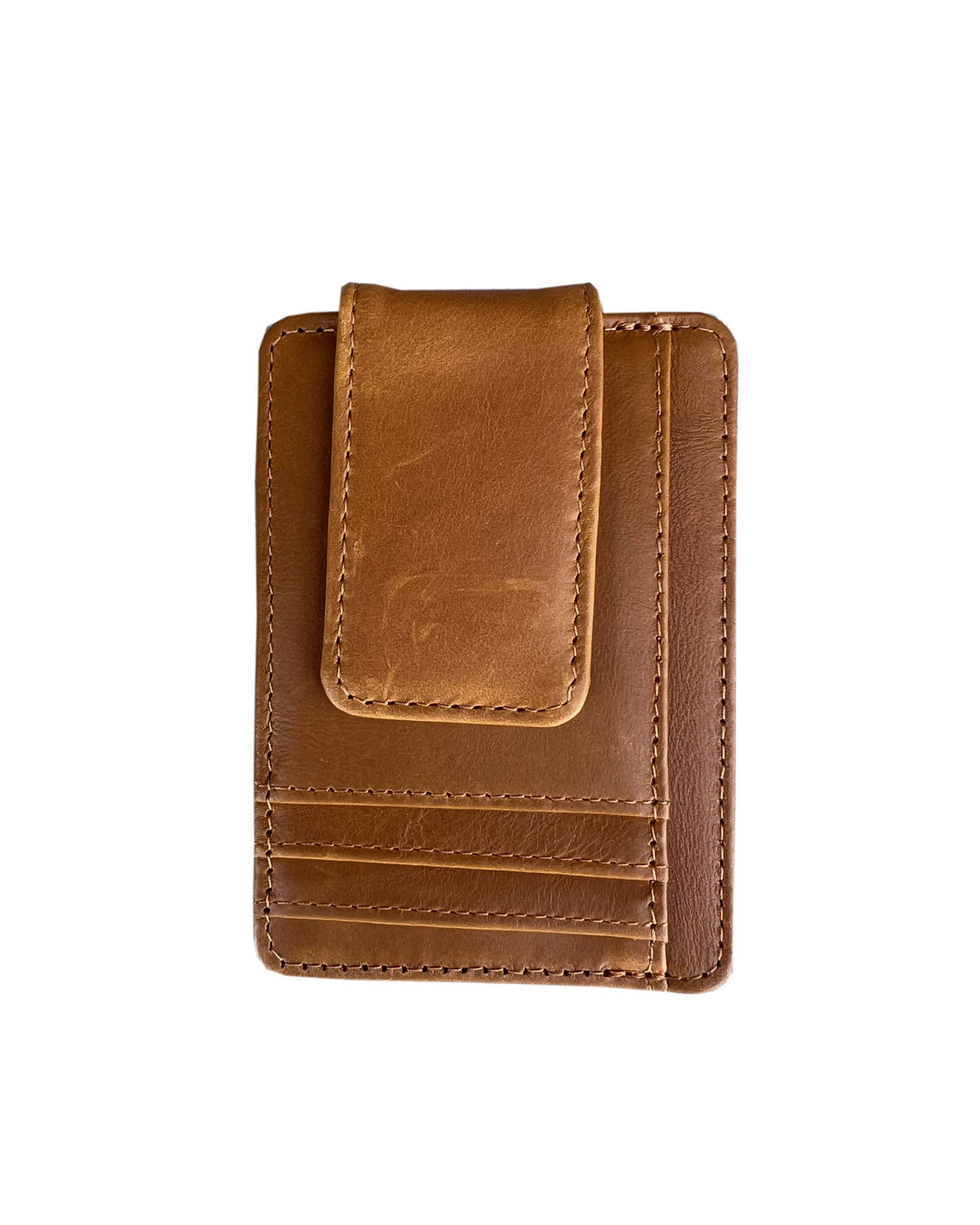 Cowhide leather magnetic with strong money clip
