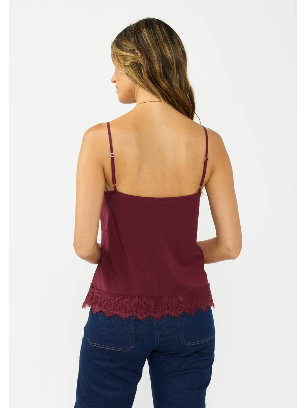 Lace Trim Cami with Adjustable Straps