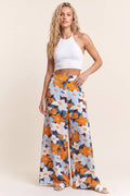 Floral Print Wide Leg Bottoms