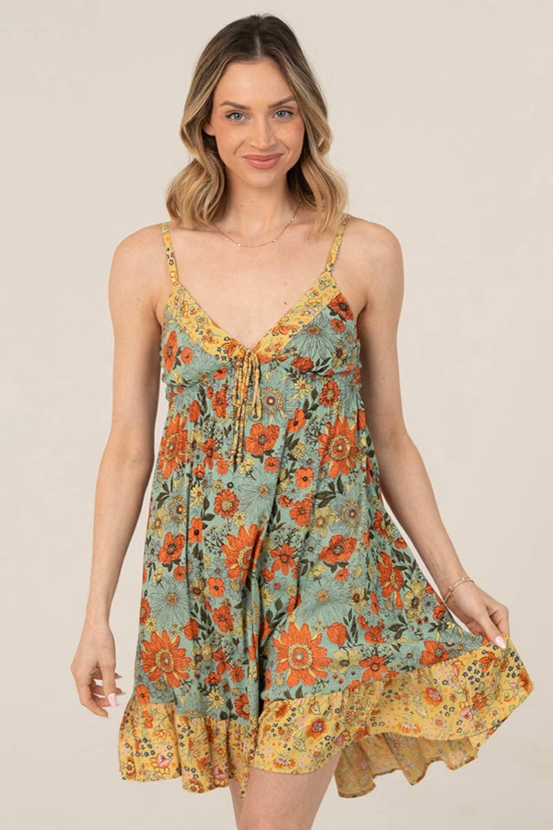 Spaghetti Strap Floral Sundress