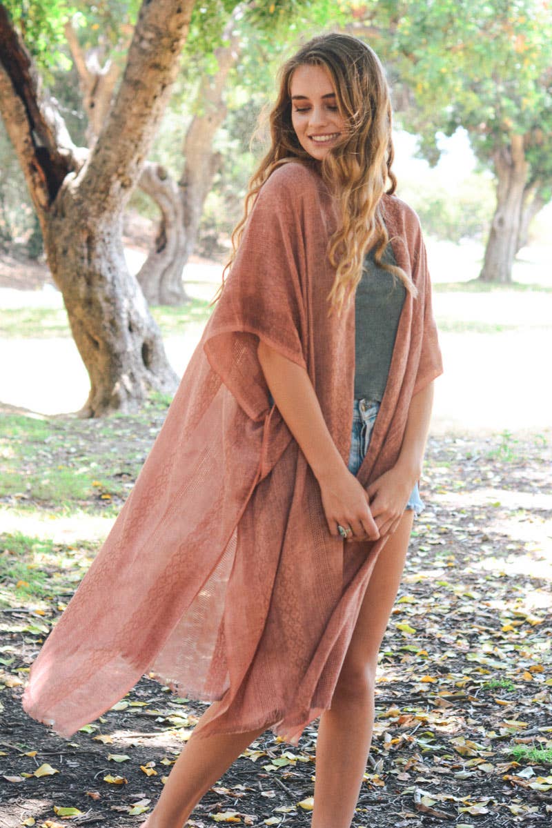 Colorblock Tribal Kimono