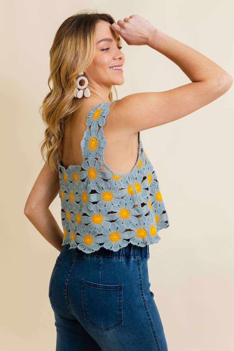 Daisy Crochet Crop Top