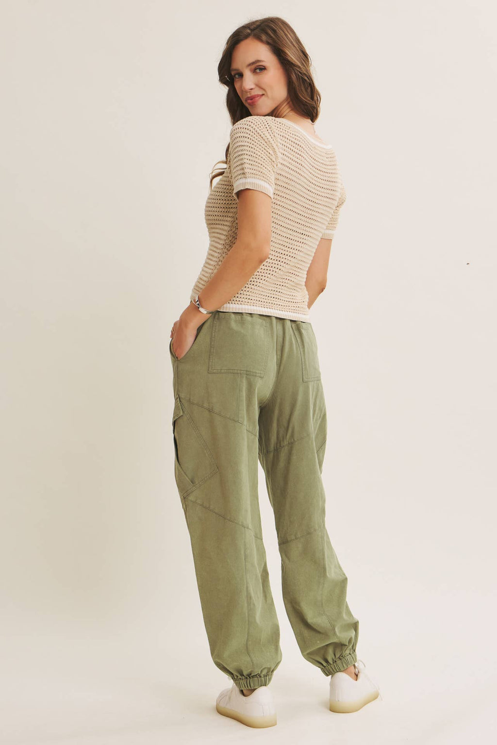 Relaxed Mineral Washed Cargo Joggers