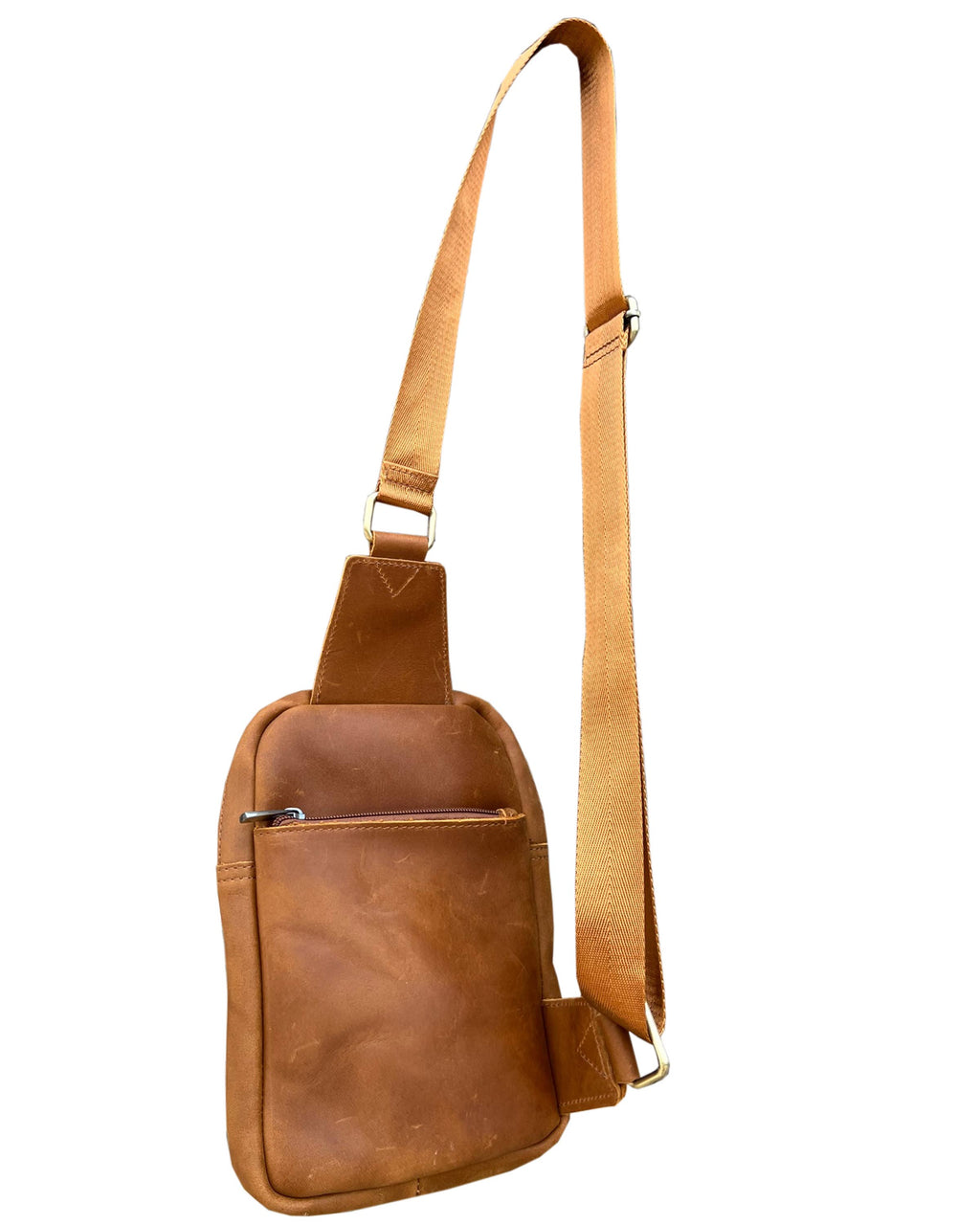 Crazy horse Leather Crossbody Travel Bag