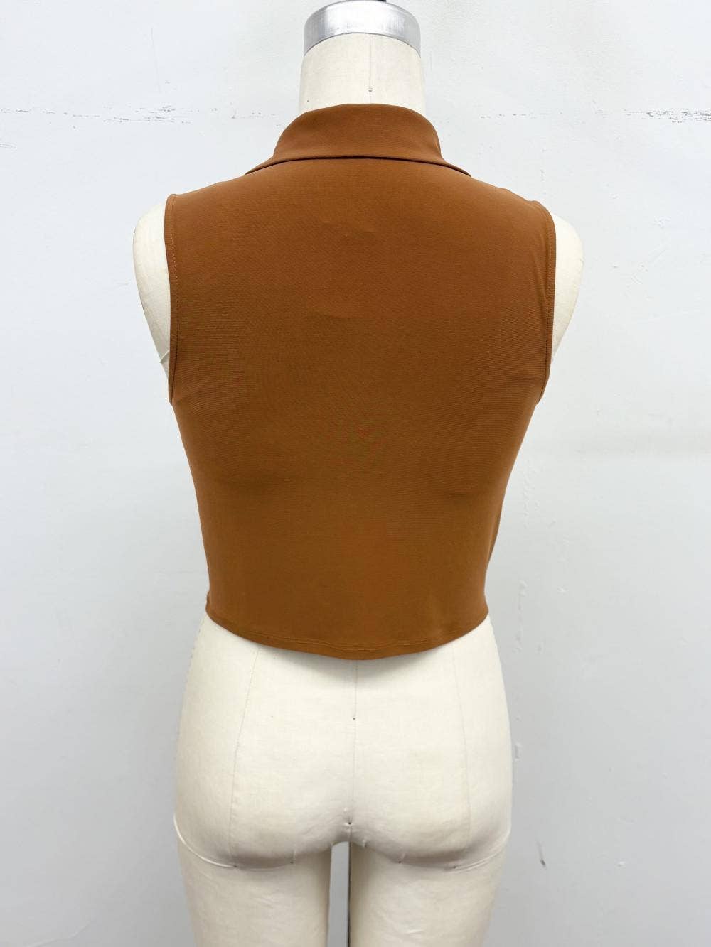 Front Tie Collared Top