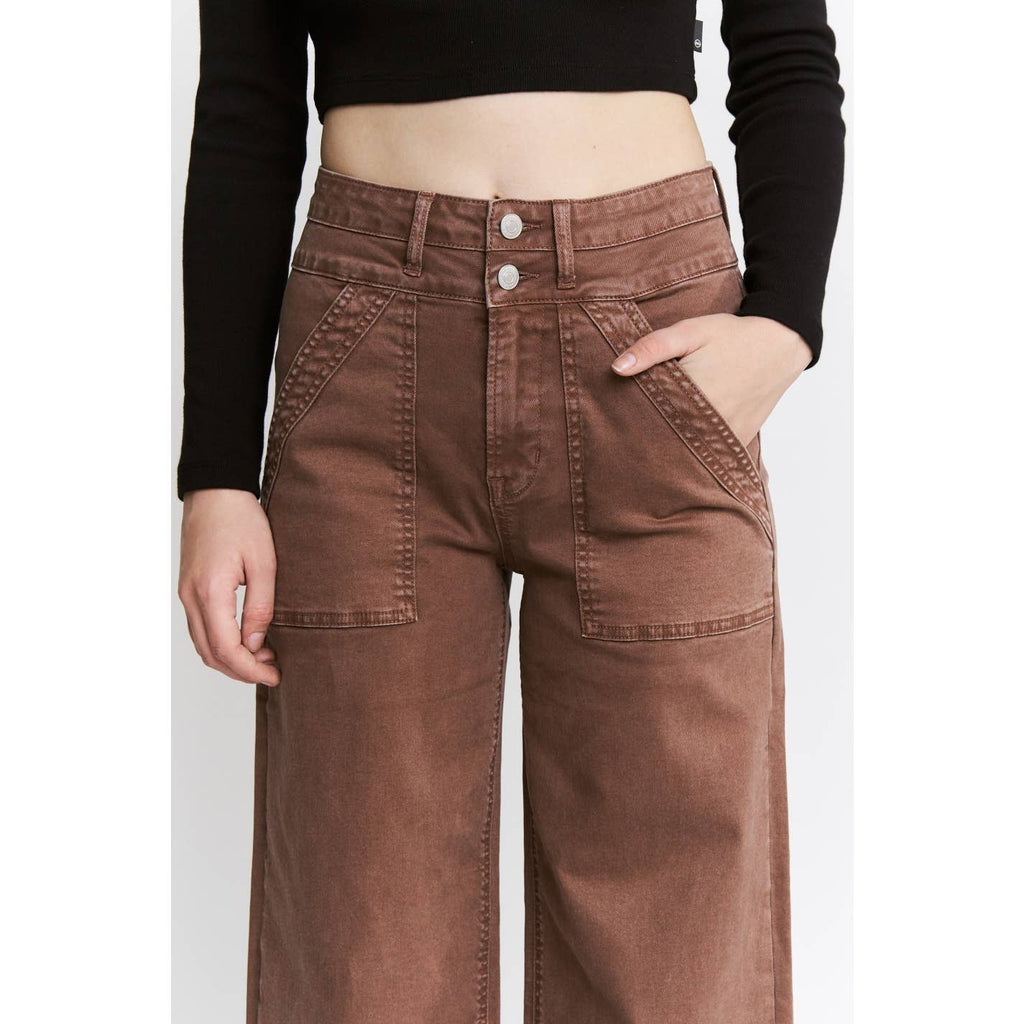 Double Waistband Wide Leg Jeans