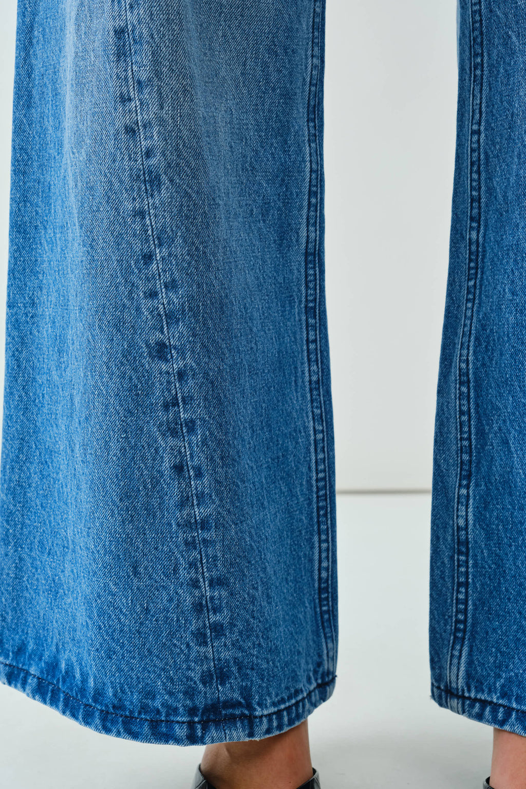 Western Wide Denim Pants