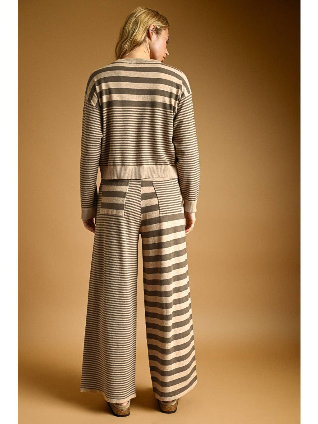 Knit Stripe Pattern Lounge Pants