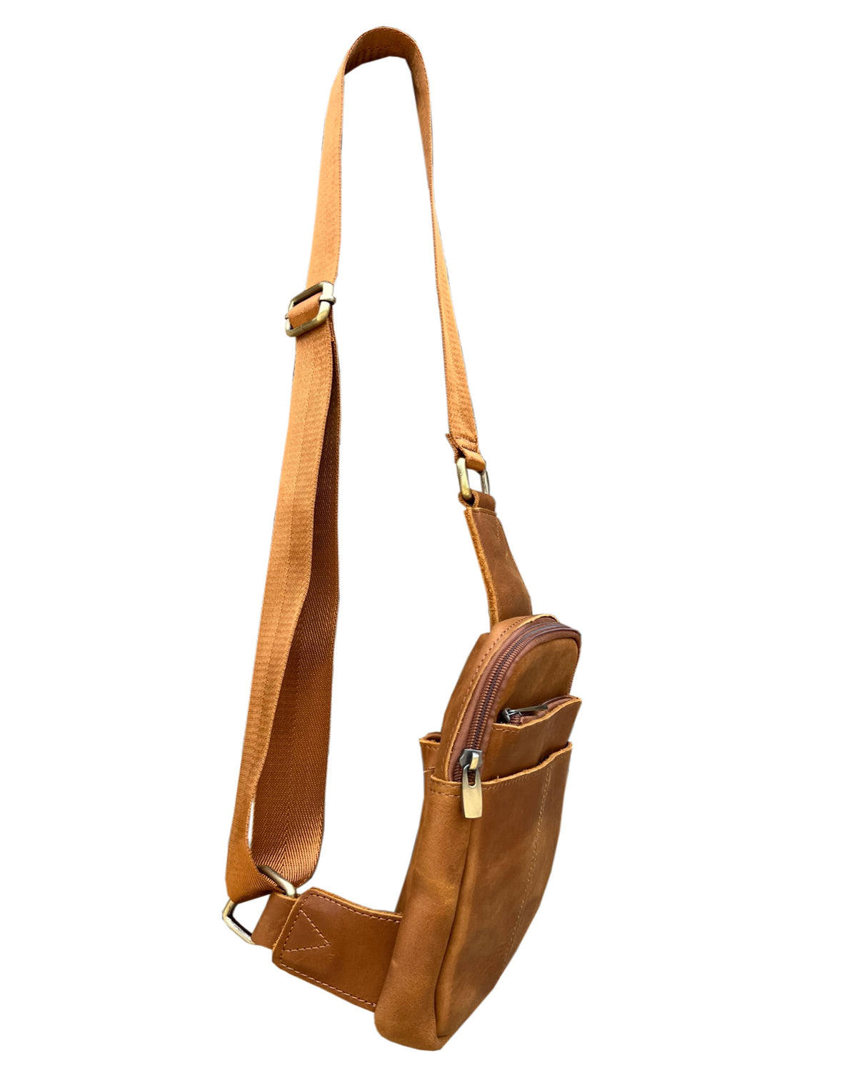Crazy horse Leather Crossbody Travel Bag