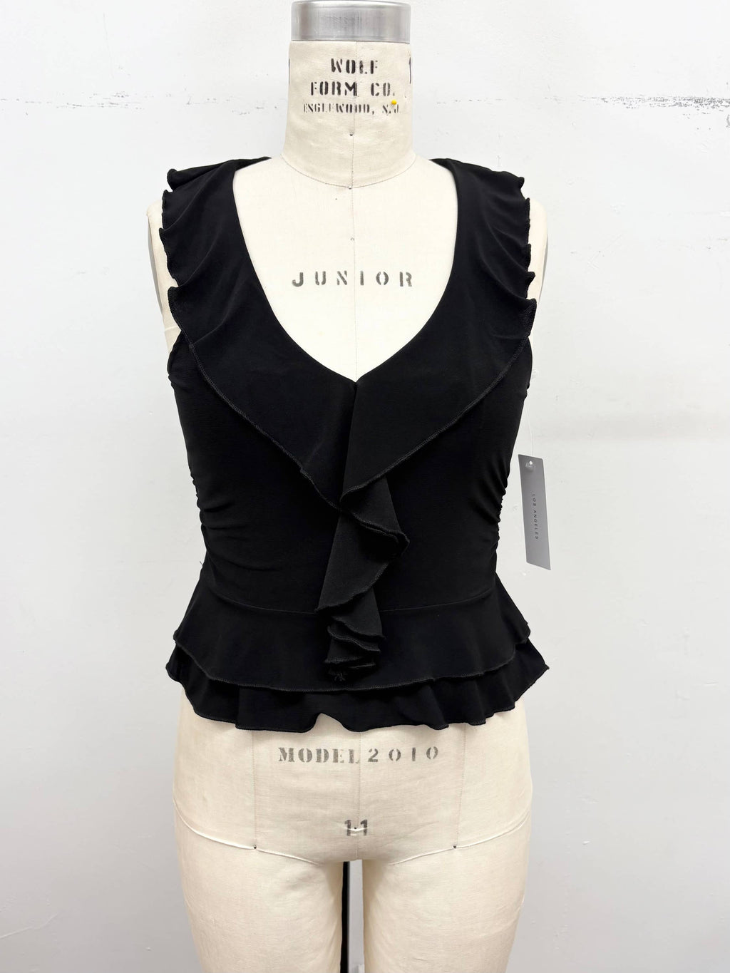 Ruffle Trim Peplum Top