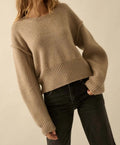 Drop Shoulder Knit Sweater