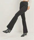 Classy Pintuck Flared Denim