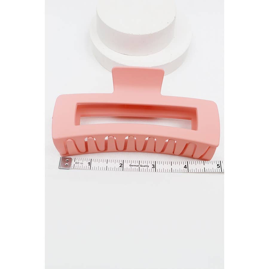 Matte Jumbo Cut Out Rectangle Claw Clip