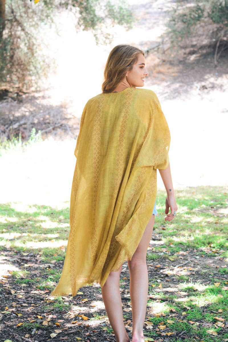 Colorblock Tribal Kimono