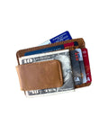 Cowhide leather magnetic with strong money clip