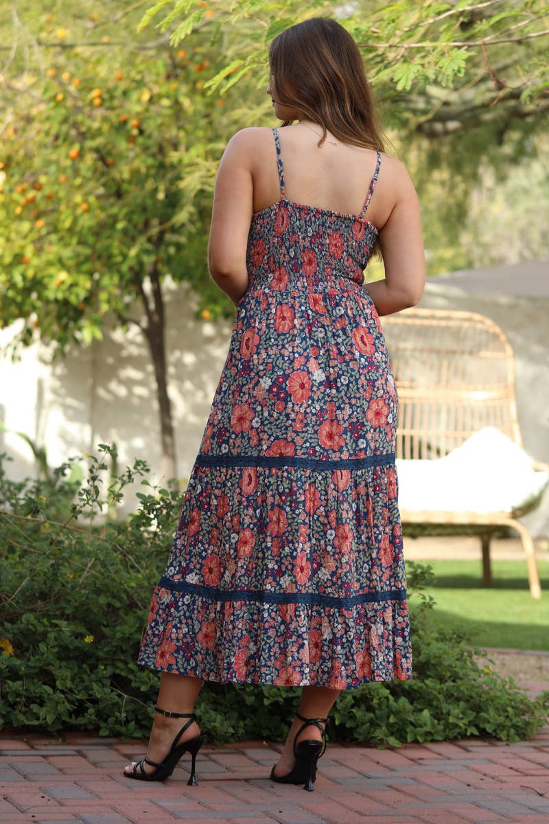 Floral Spaghetti Strap Maxi Dress