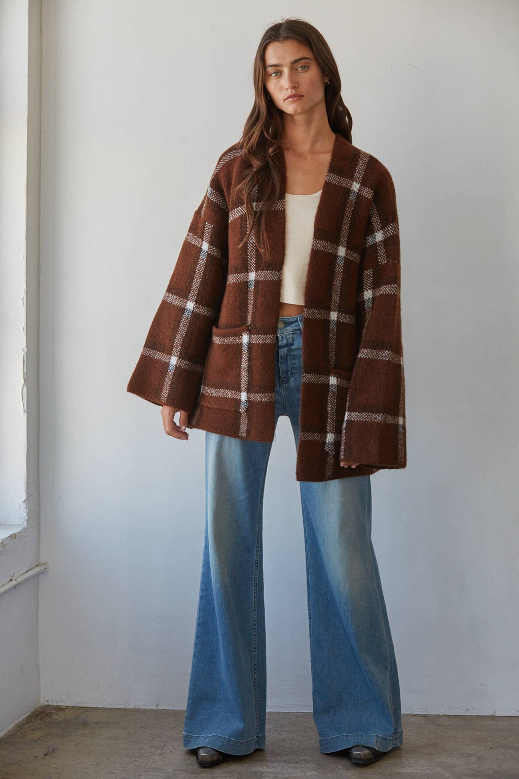 Long Sleeve Knit Open Front Cardigan