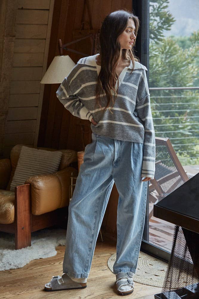 Knit V-Neck Sweater