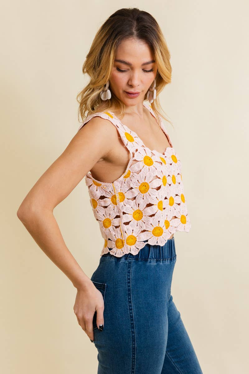 Daisy Crochet Crop Top