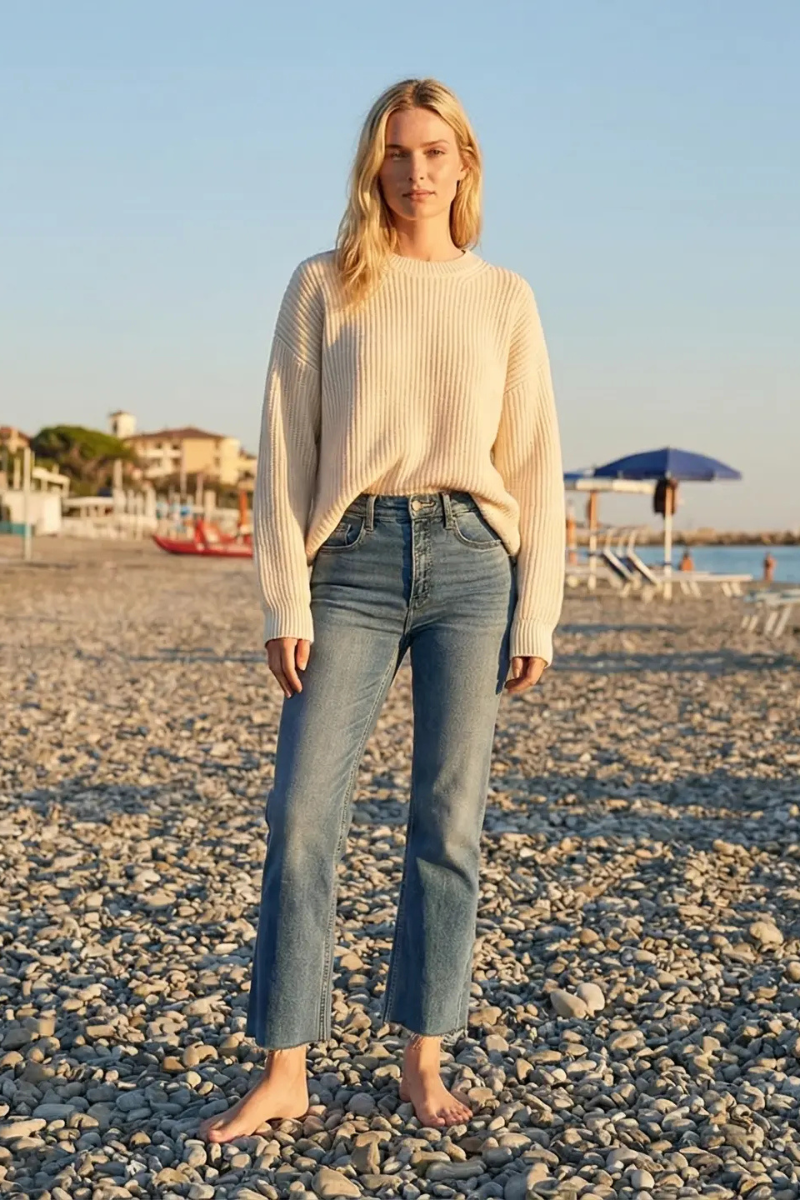 High Rise Straight Leg Jeans
