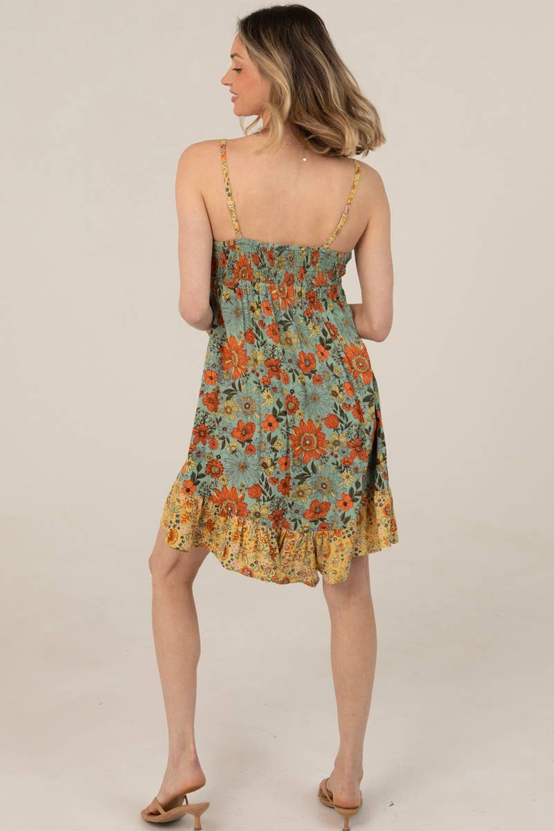 Spaghetti Strap Floral Sundress
