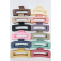Matte Jumbo Cut Out Rectangle Claw Clip