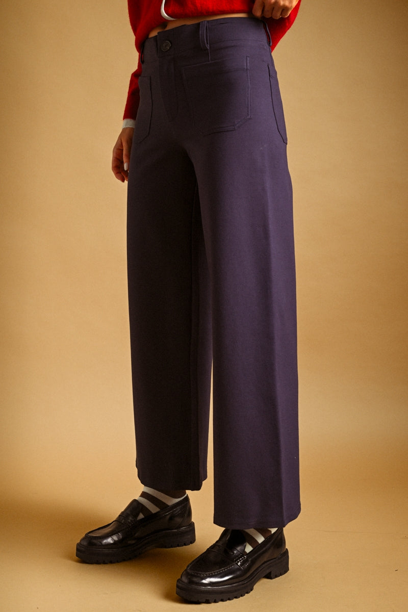 Ponte Fabric Crop Pants