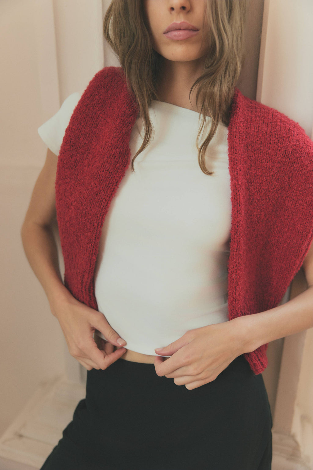 Wide Neck Soft Knit Top
