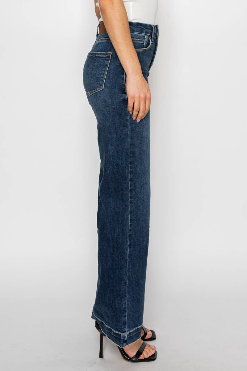 High Rise Modern Wide Leg Jeans